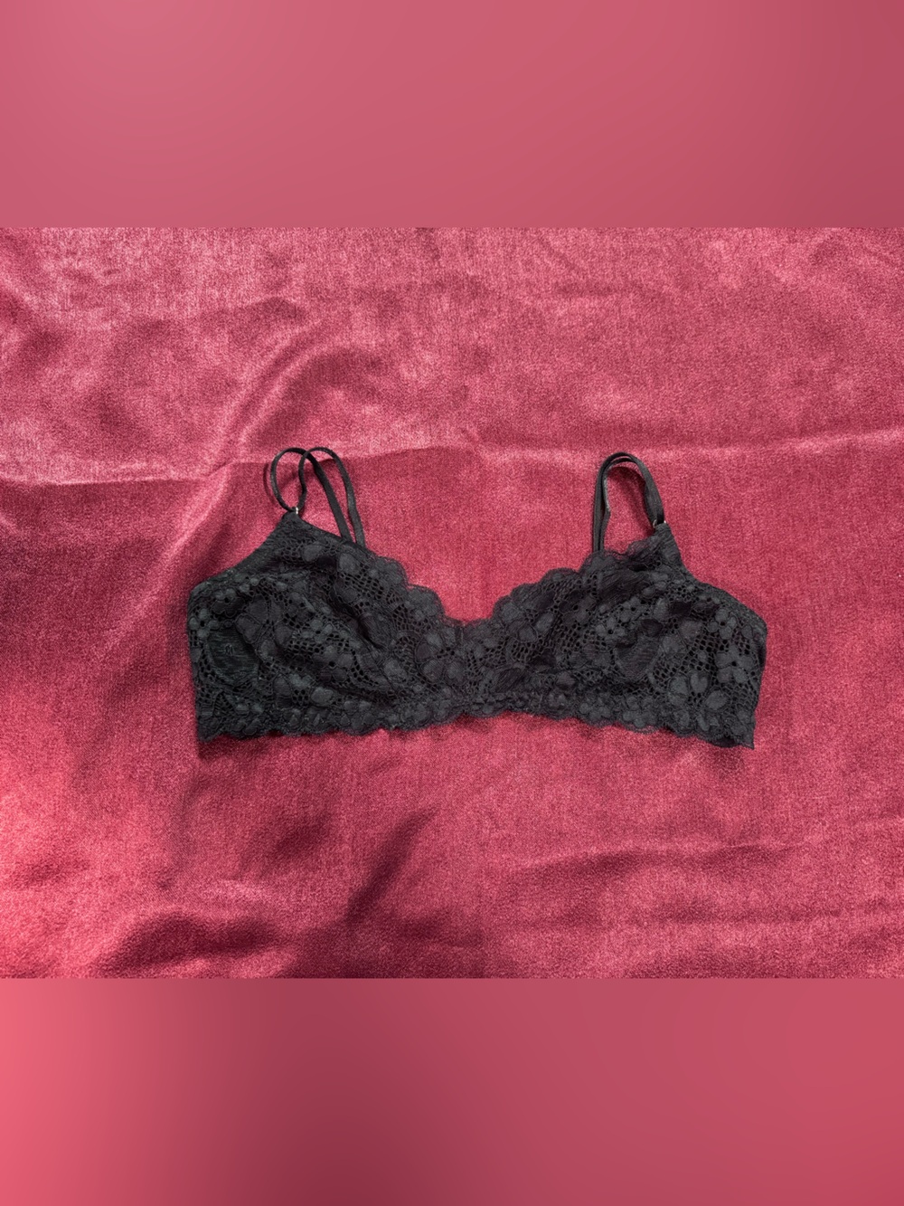 coobie Black Floral Lace Bralette